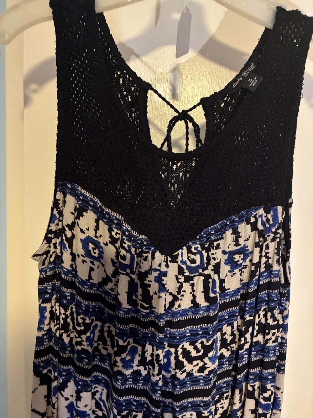 Lucky Brand Black Crochet Yoke Dress - Picture 4 of 5